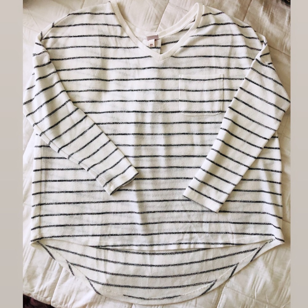 Merona Oversized Striped V-Neck Sweater